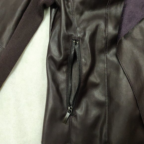 NWT Bar III Flyaway Faux-Leather Jacket XS - Picture 8 of 11